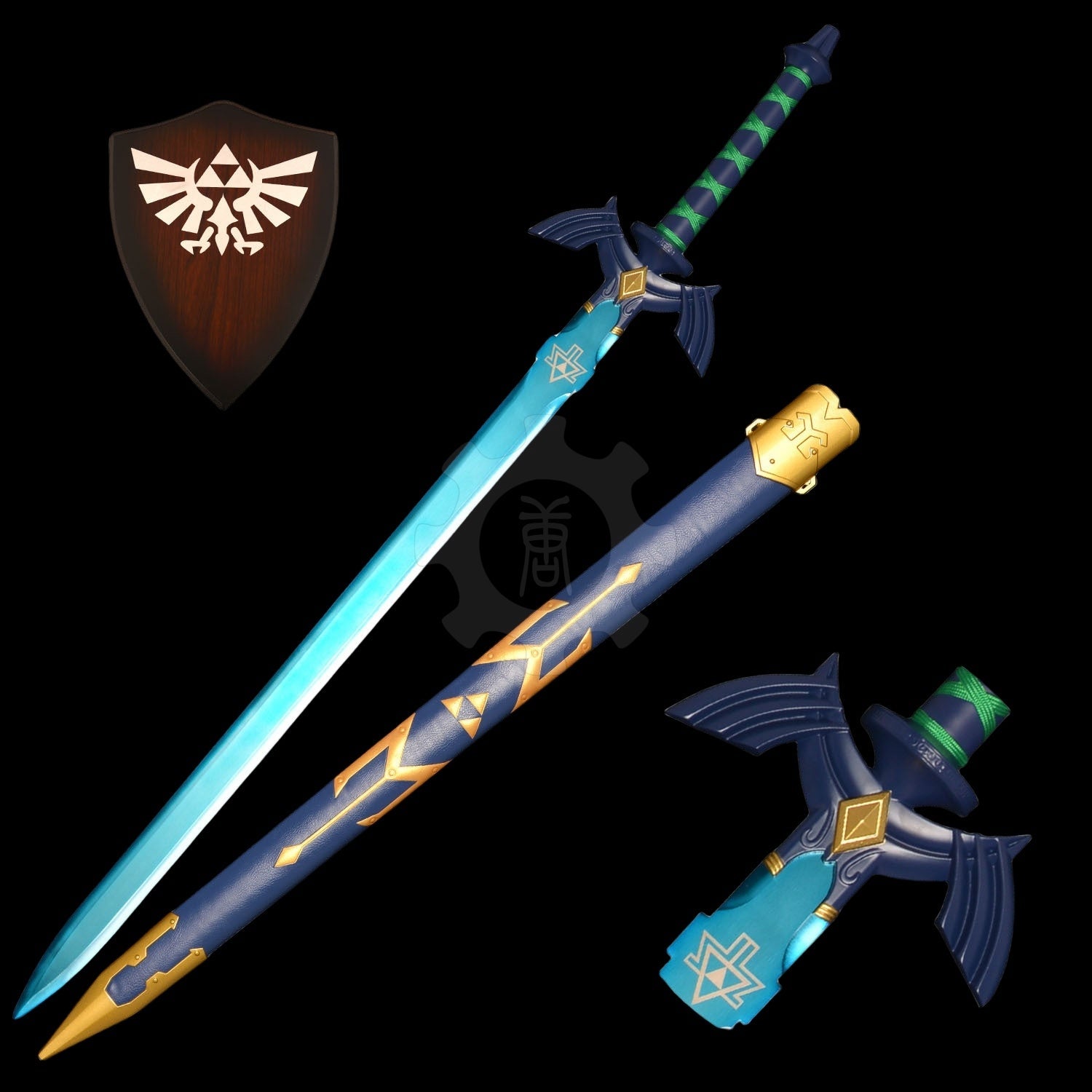 Link Master Sword Blue Blade Metal Replica Cosplay Prop Link Master Sword - Tophatter Daily Deals