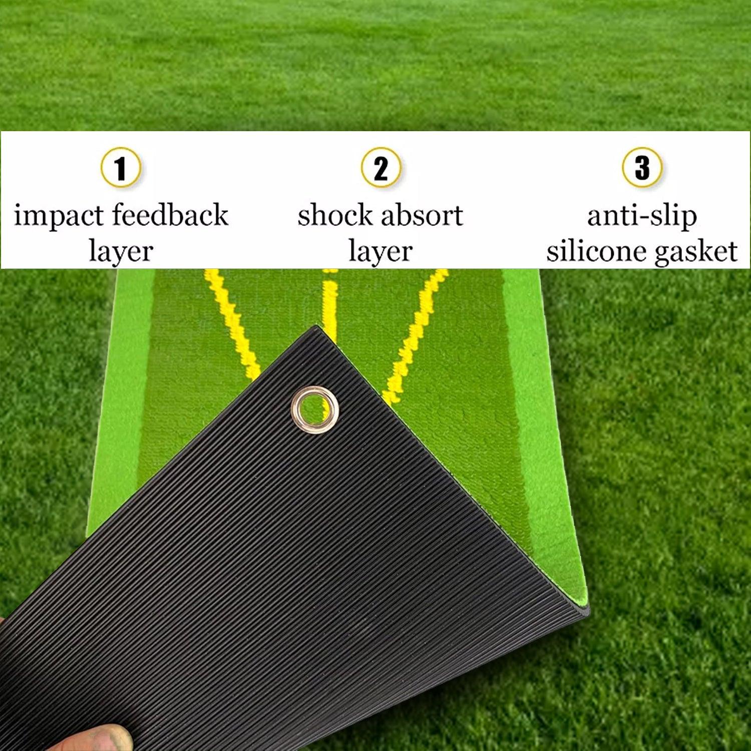 Golf Practise Mat - Golf Hitting Strike Mat Training Aid Impact Divot Board Swing Practice Golf - Tophatter Daily Deals