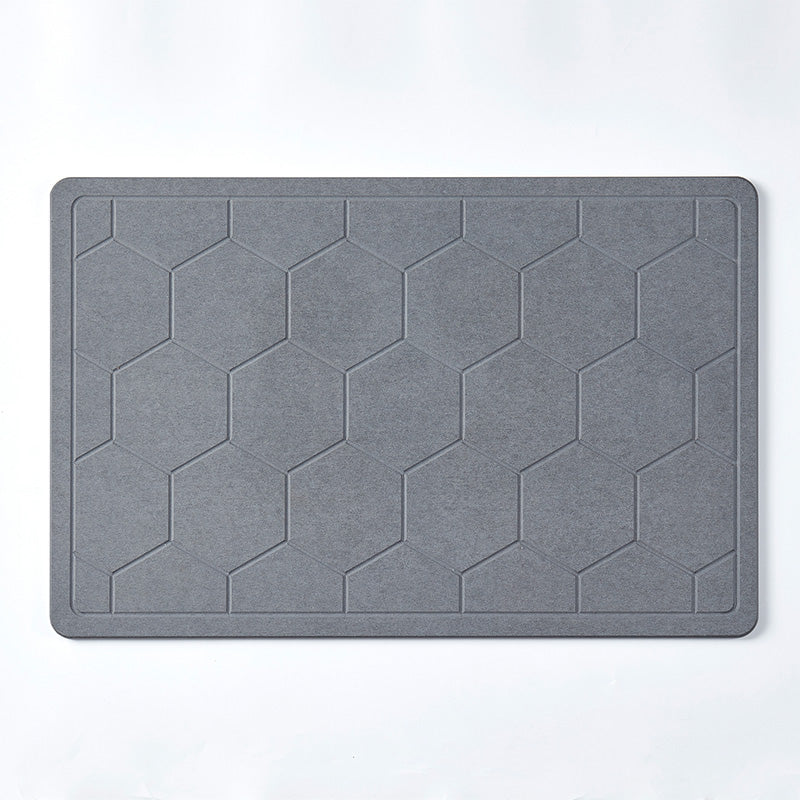 Bibb Home Diatomaceous Earth Stone Bath Mat Stone Grey Drying Mat - Tophatter Daily Deals