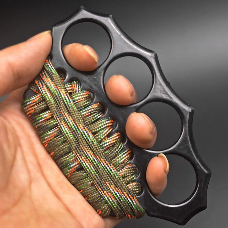 Concealeder - Solid Brass Knuckles Duster For Self Defense Window Breaker EDC Supplies Rainbow - Tophatter Daily Deals