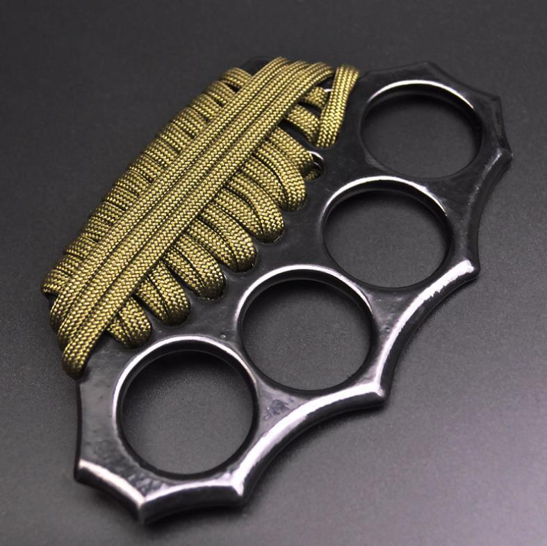 Concealeder - Solid Brass Knuckles Duster For Self Defense Window Breaker EDC Supplies Green - Tophatter Daily Deals