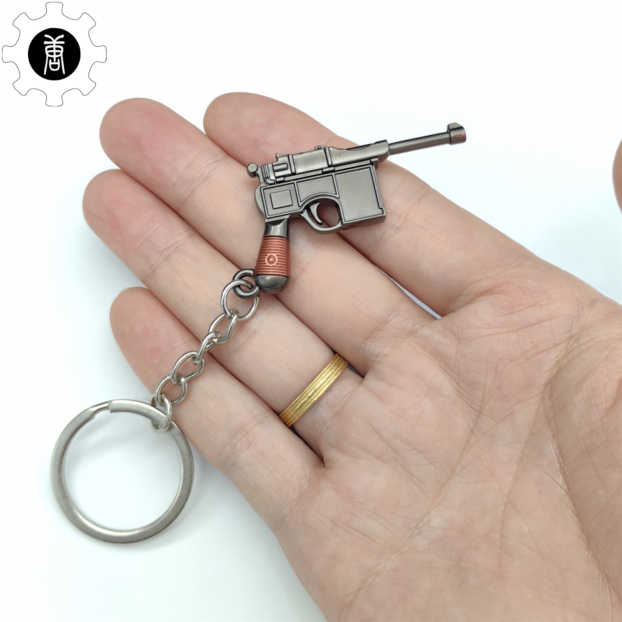 Metal Tiny Mauser C96 Pistol Model Keychain - Tophatter Daily Deals