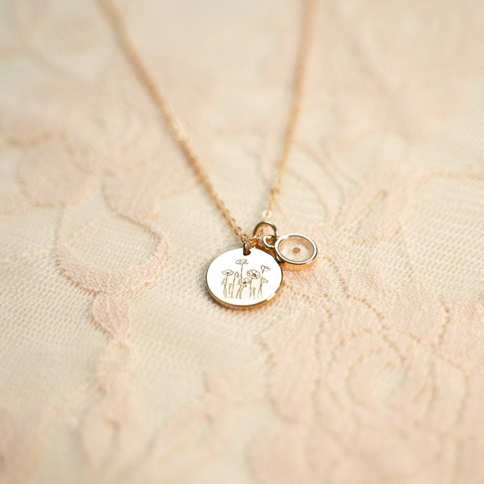 Poppy Necklace with Mustard Seed Necklaces - Tophatter Daily Deals