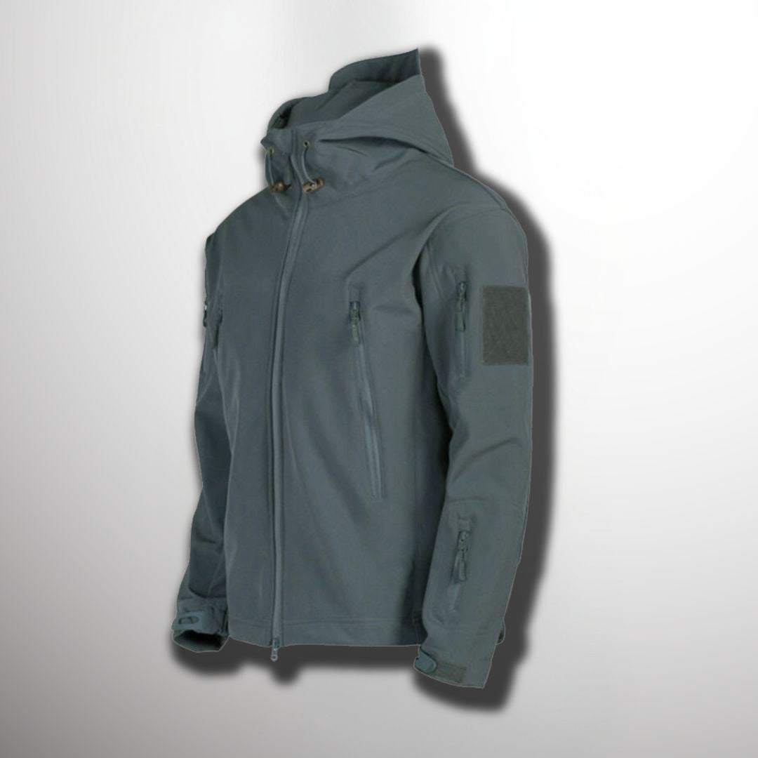 Waterproof Men's Outdoor Jacket - Military Cut, Poly Blend Gray - Tophatter Daily Deals