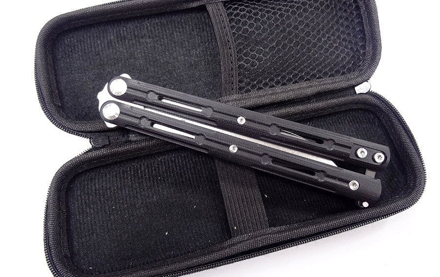 Maxace Serpent Striker II Butterfly Knife w/ Bearings - Black G10 Balisong Knife-Balisong - Tophatter Daily Deals