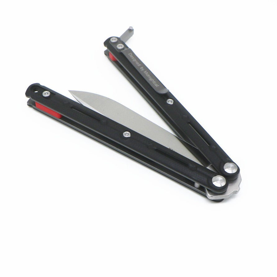 Maxace Serpent Striker II Butterfly Knife w/ Bearings - G10 Balisong asst. colors Black - 9Cr18MoV (LAST PIECE) Knife-Balisong - Tophatter Daily Deals