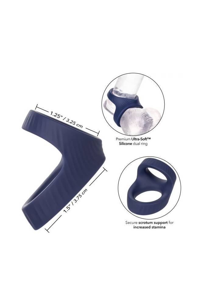 Cal Exotics - Viceroy - Max Dual Silicone Cock Ring - Blue Sex Toy - Tophatter Daily Deals