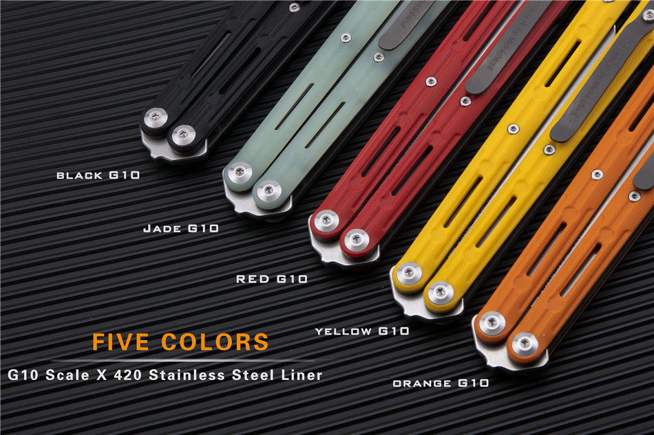 Maxace Serpent Striker II Butterfly Knife w/ Bearings - G10 Balisong asst. colors Knife-Balisong - Tophatter Daily Deals