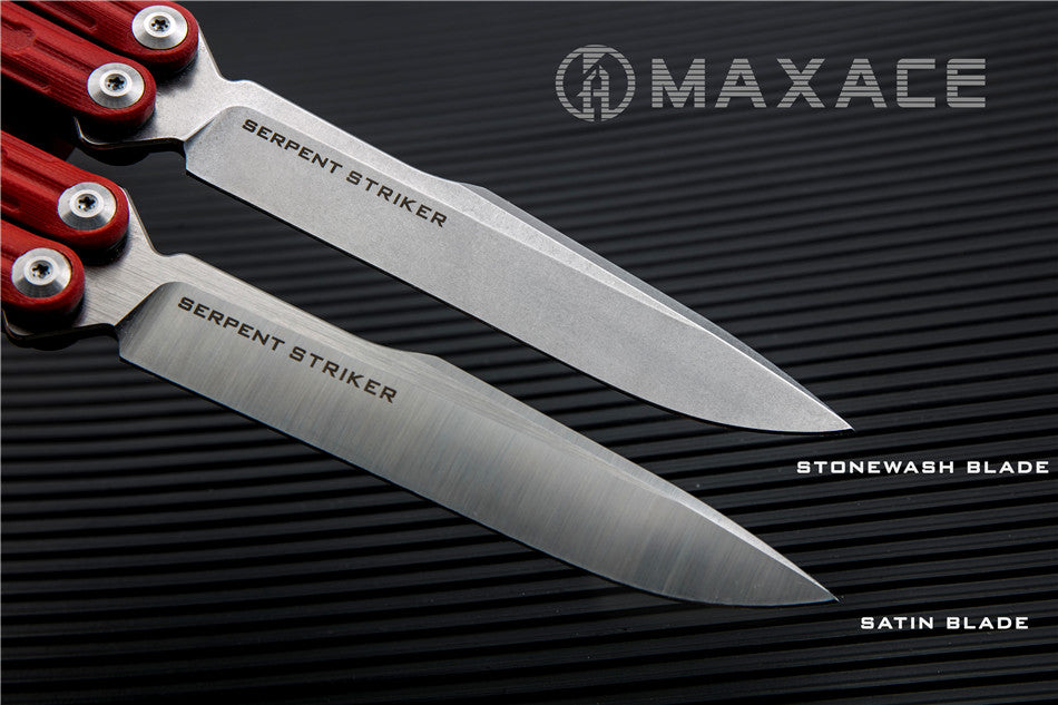 Maxace Serpent Striker II Butterfly Knife w/ Bearings - G10 Balisong asst. colors Knife-Balisong - Tophatter Daily Deals