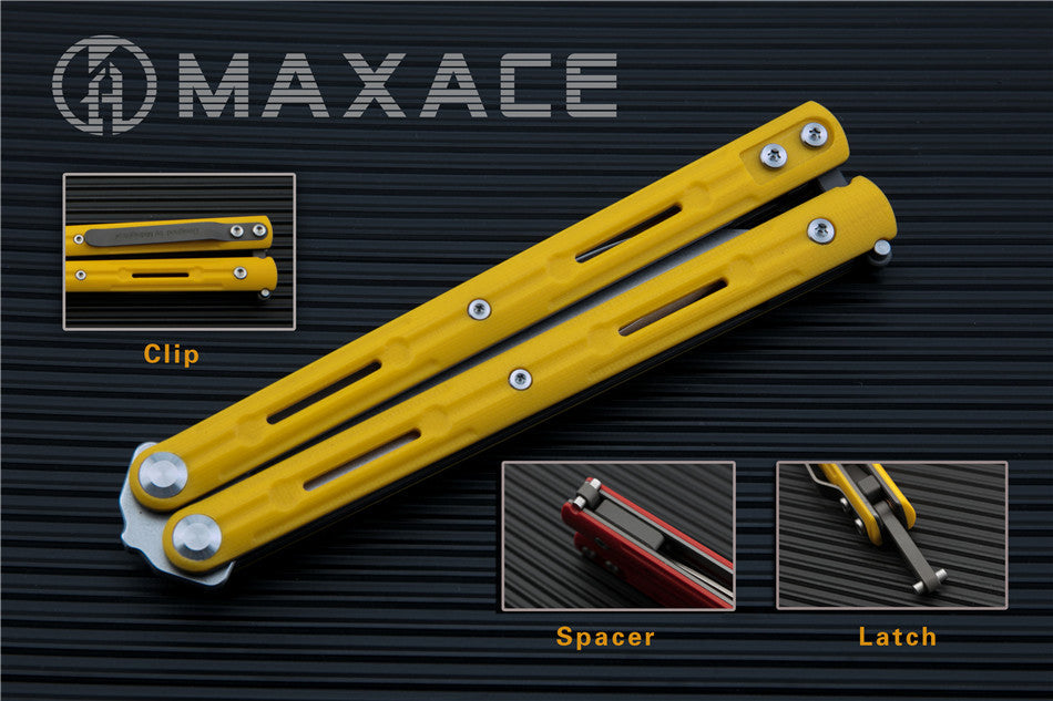 Maxace Serpent Striker II Butterfly Knife w/ Bearings - G10 Balisong asst. colors Knife-Balisong - Tophatter Daily Deals