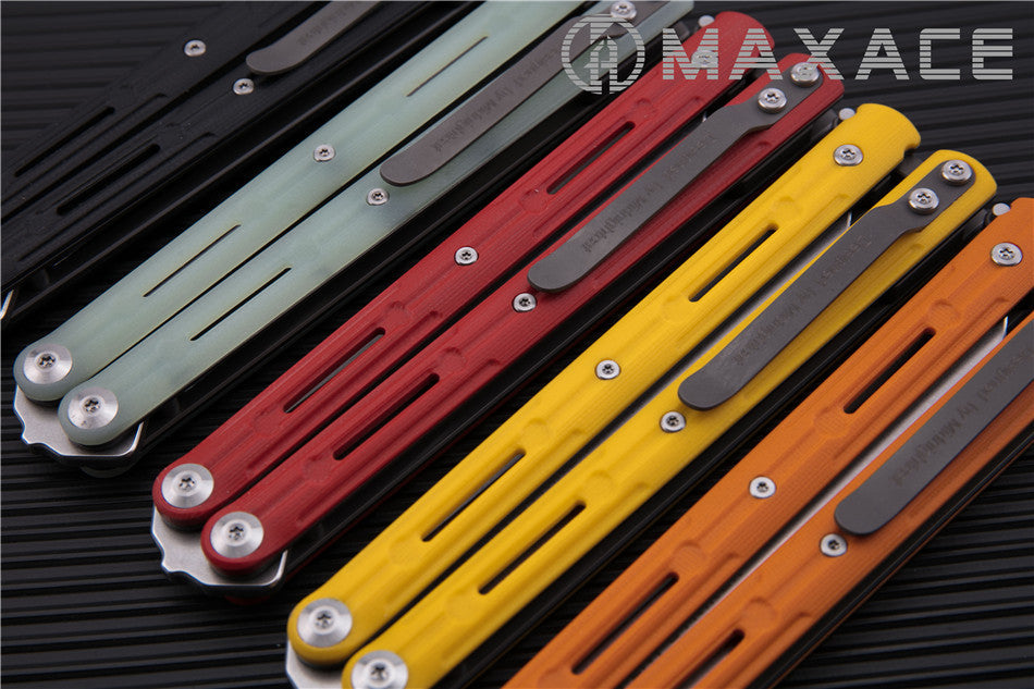 Maxace Serpent Striker II Butterfly Knife w/ Bearings - G10 Balisong asst. colors Knife-Balisong - Tophatter Daily Deals