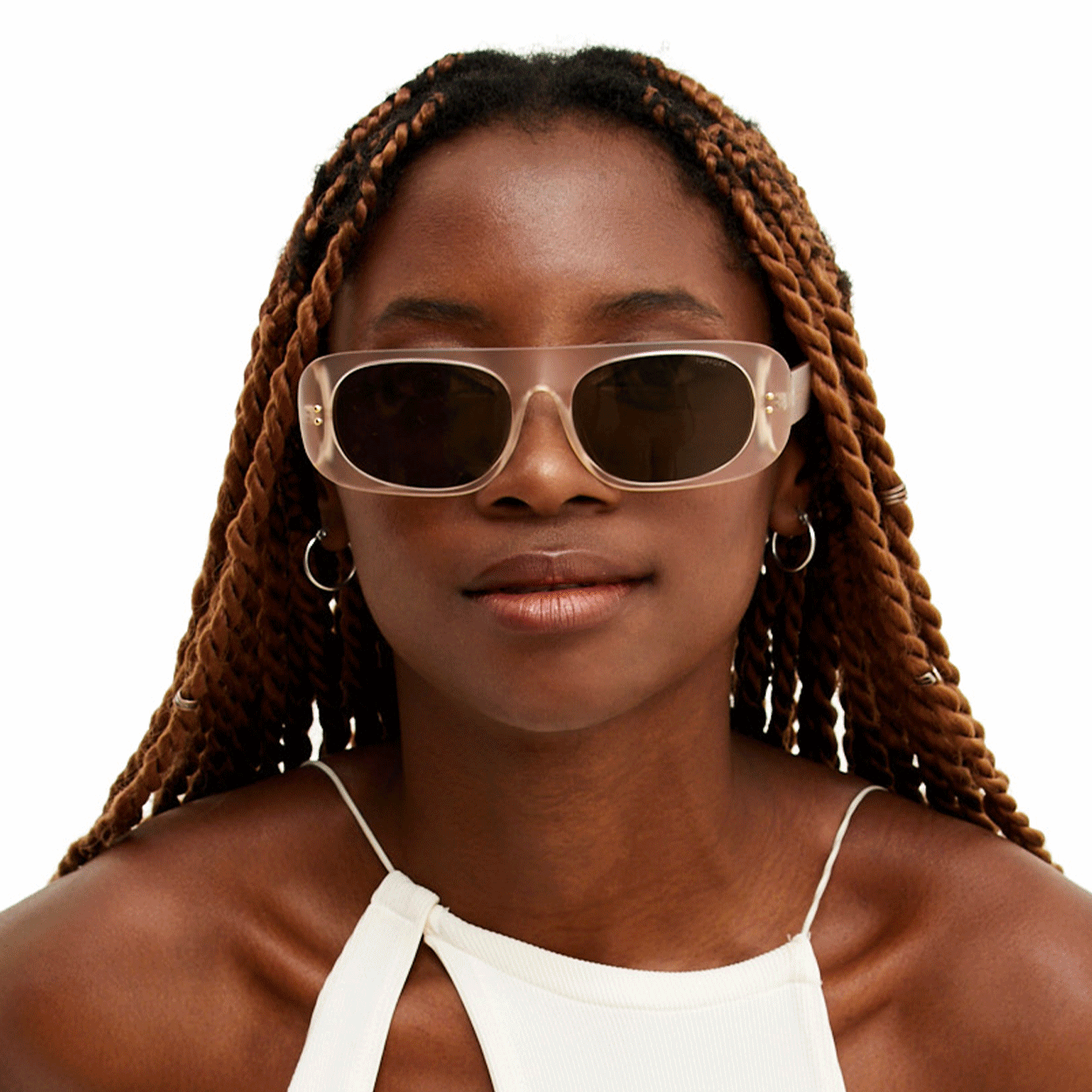 TopFoxx Claim It - Clear Brown Women's Sunglasses Sunglasses - Tophatter Daily Deals