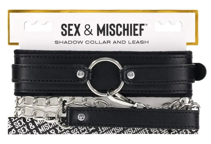Shadow Collar and Leash – Faux Leather Collar and Leash Set > Bondage Gear > Collars & Leashes - Tophatter Daily Deals