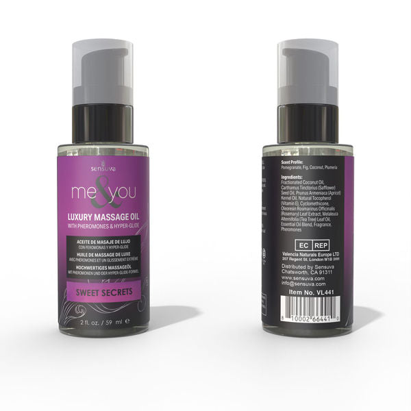 Me and You Sweet Secrets Pheromone Infused Massage Oil 2oz > Essentials > Massage Oil - Tophatter Daily Deals