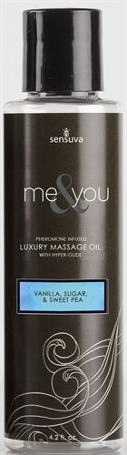 Me and You Vanilla Sugar Massage Oil with Sweet Pea Scent 4.2 Oz > Essentials > Massage Oil - Tophatter Daily Deals