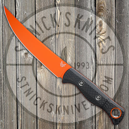 Benchmade Meatcrafter - Carbon Fiber Handle - CPM-S45VN - Fixed Blade - 15500OR-2 Knives - Tophatter Daily Deals