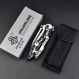 Mechanical Armor Magic Folding Knife Black Silver - Tophatter Daily Deals