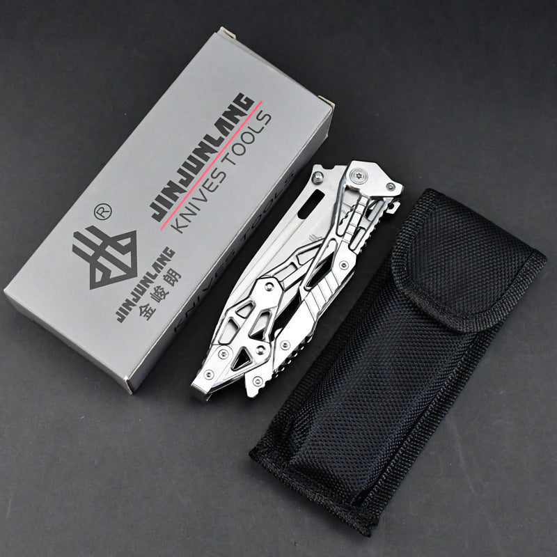 Mechanical Armor Magic Folding Knife Silver - Tophatter Daily Deals