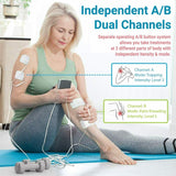 Electro Muscle Stimulation Machine - Dual Channel TENS Machine for Pain Relief | TENS Unit Muscle Stimulator with 20 Modes | 2″ and 2″x4″ TENS Pads Health & Beauty - Tophatter Daily Deals