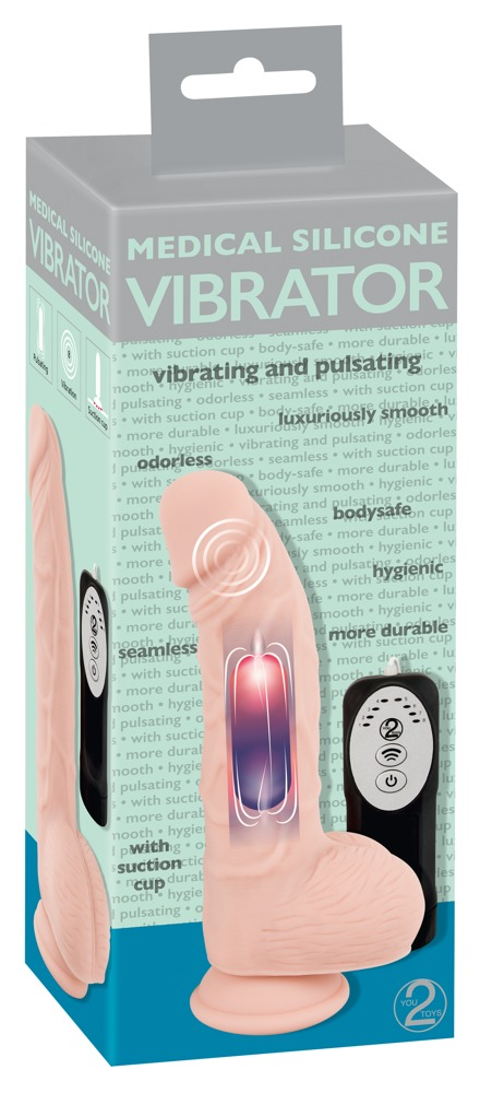Medical Silicone 8 Inch Pulsating Vibrator Flesh > Vibrators > Standard Vibrators - Tophatter Daily Deals