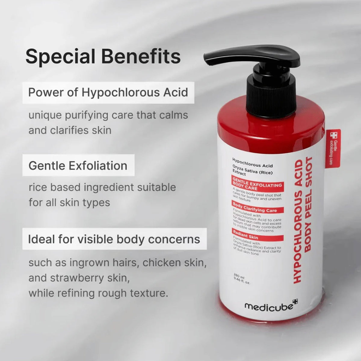 Medicube Hypochlorous Acid Peel Shot 280ml Bottle - Tophatter Daily Deals
