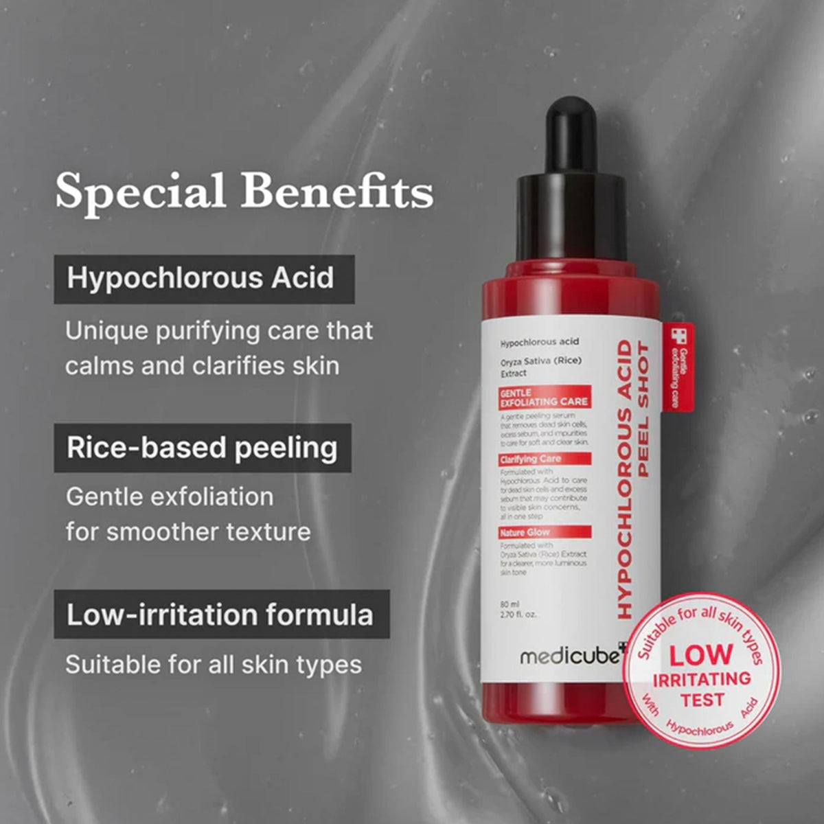 Medicube Hypochlorous Acid Peel Shot 80ml Pipette Bottle - Tophatter Daily Deals