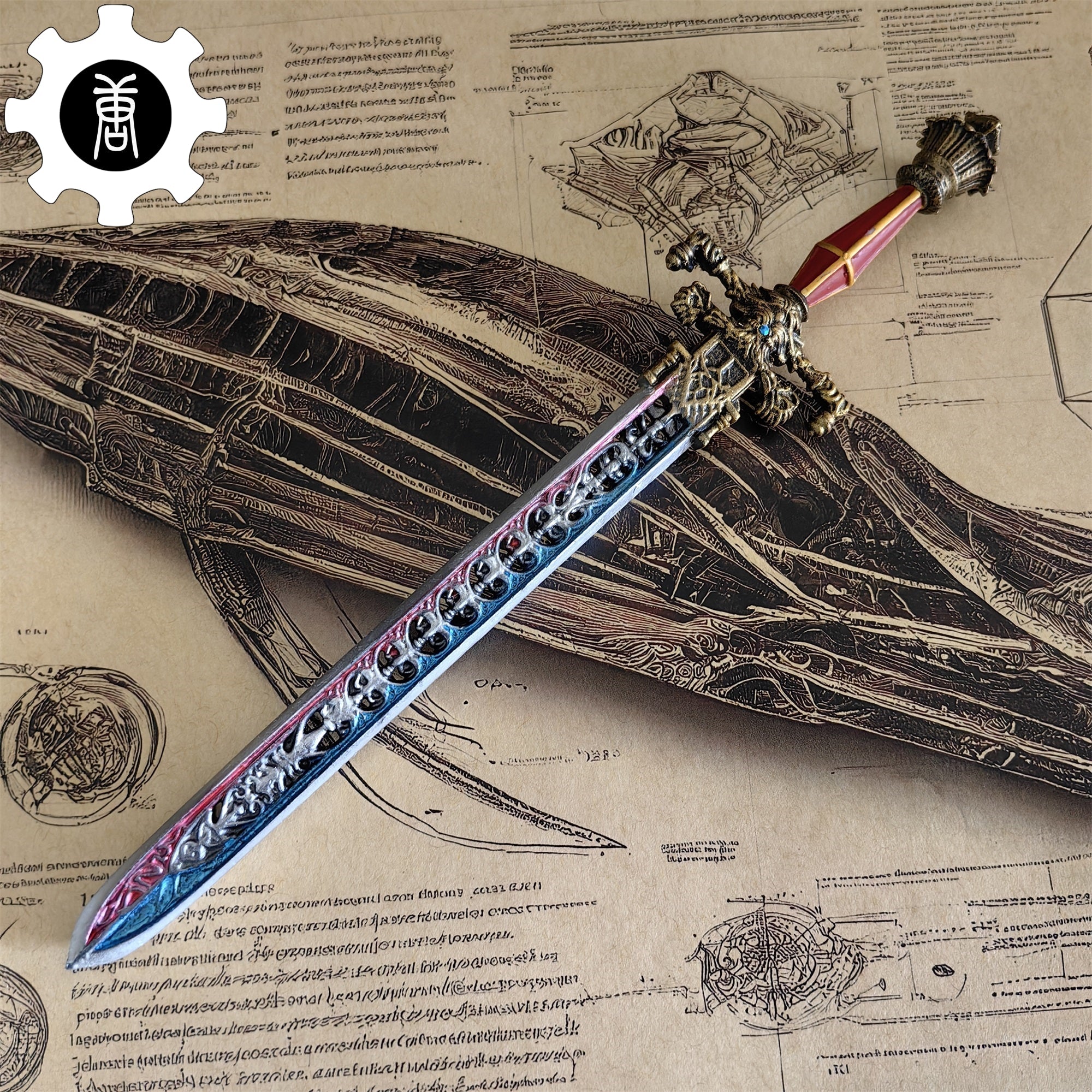 3D Printed 1: 6 Scale Sword Of Night And Flame - Tophatter Daily Deals