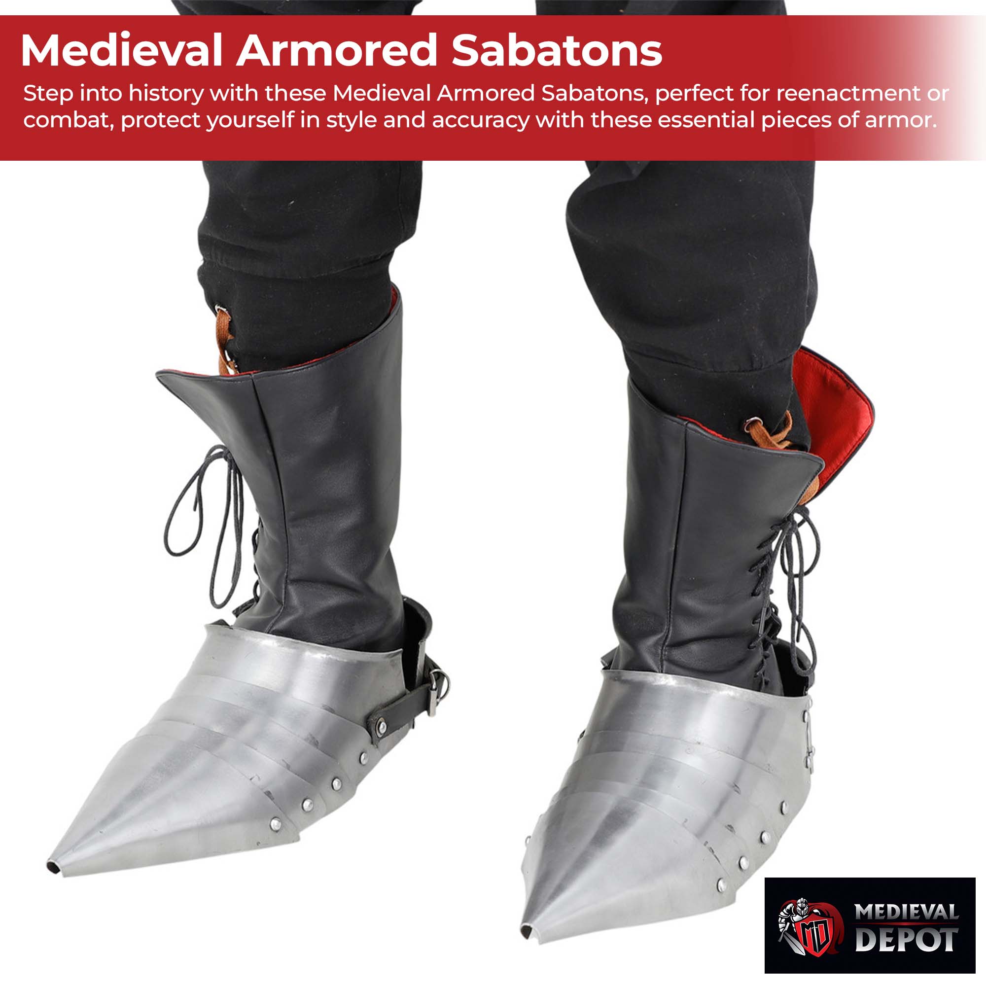 Medieval Armored Sabatons Medieval armor - Tophatter Daily Deals