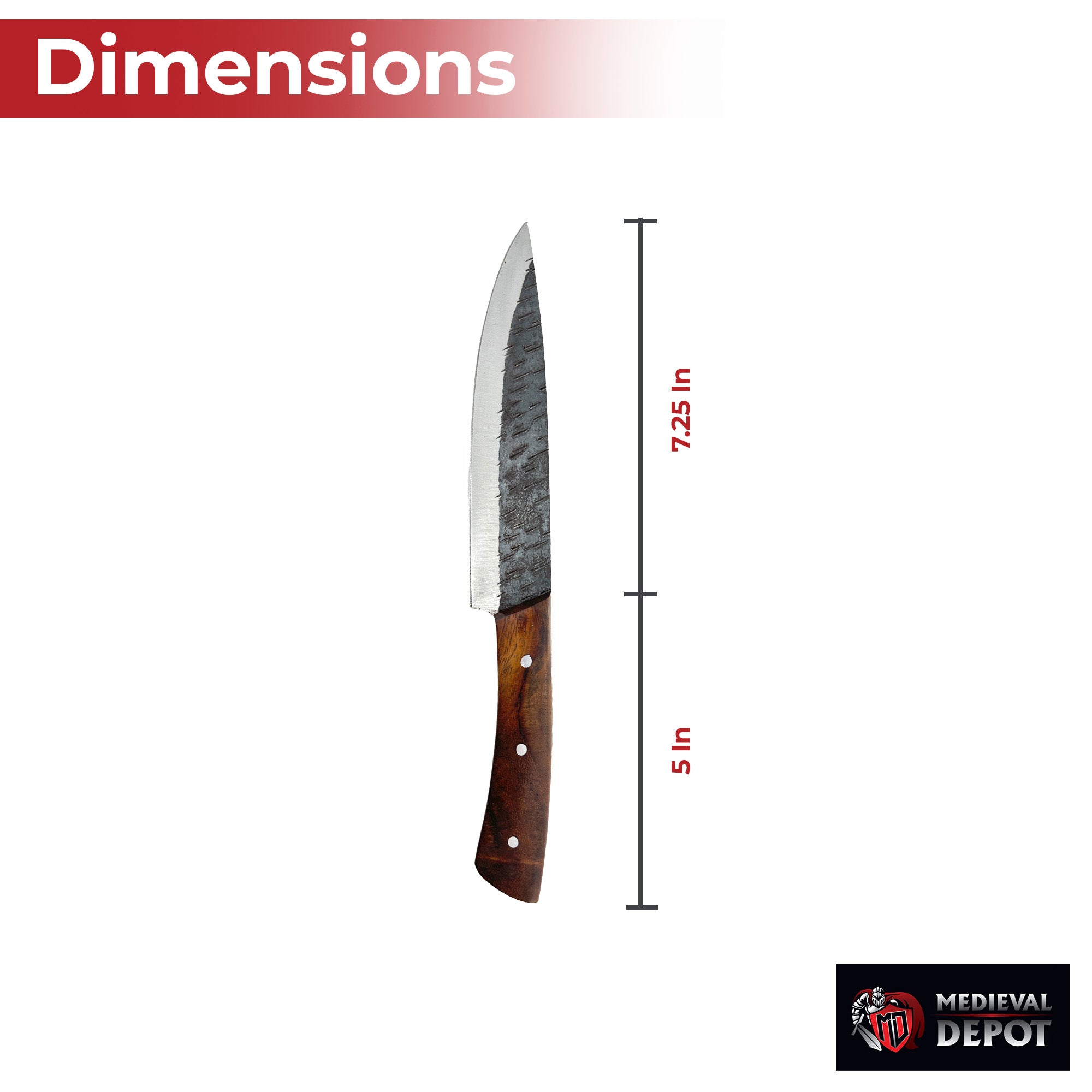 Medieval Forged Carbon Steel Chef's Knife Kitchen Knife - Tophatter Daily Deals