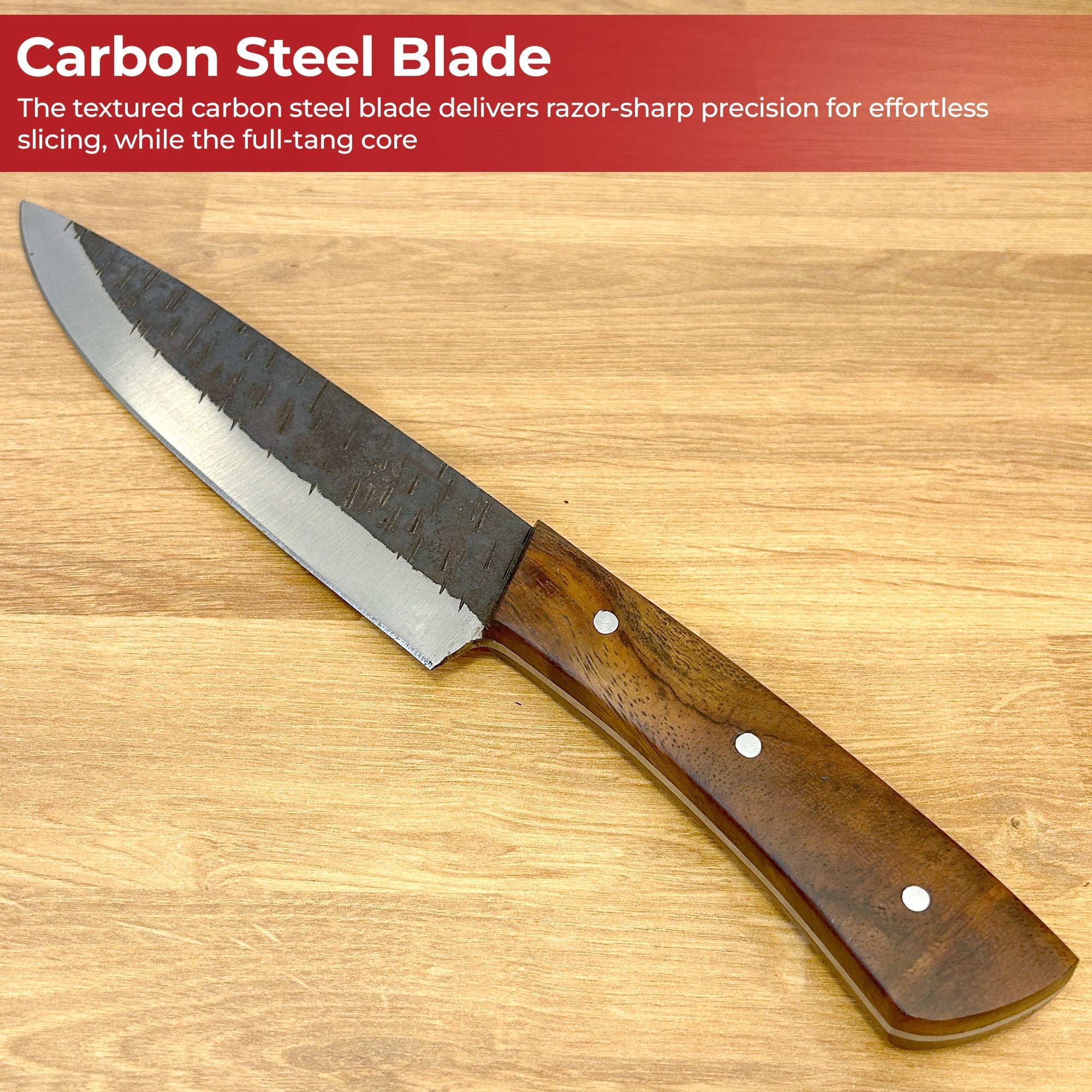 Medieval Forged Carbon Steel Chef's Knife Kitchen Knife - Tophatter Daily Deals
