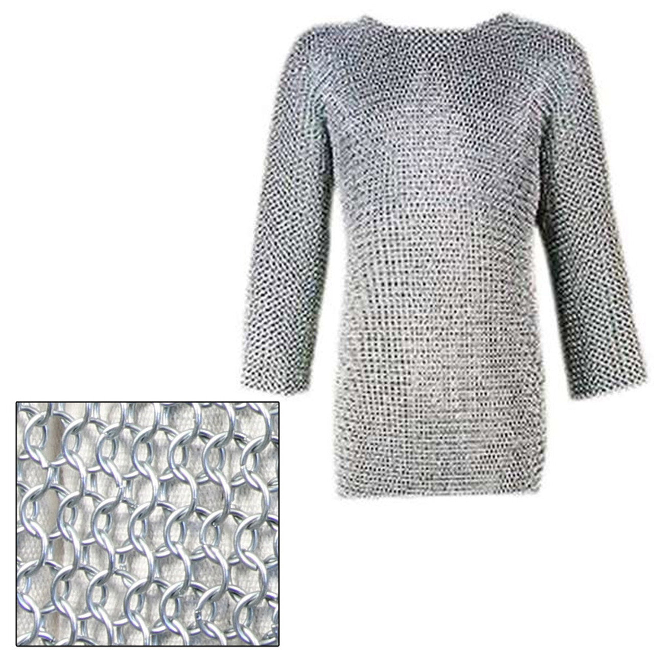 Medieval Knights Full Sleeve Hauberk Chainmail Large Medieval armor - Tophatter Daily Deals