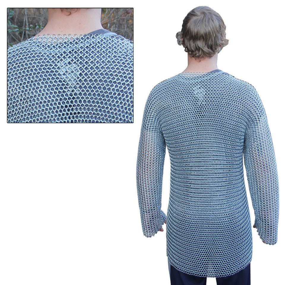 Medieval Knights Full Sleeve Hauberk Chainmail Large Medieval armor - Tophatter Daily Deals