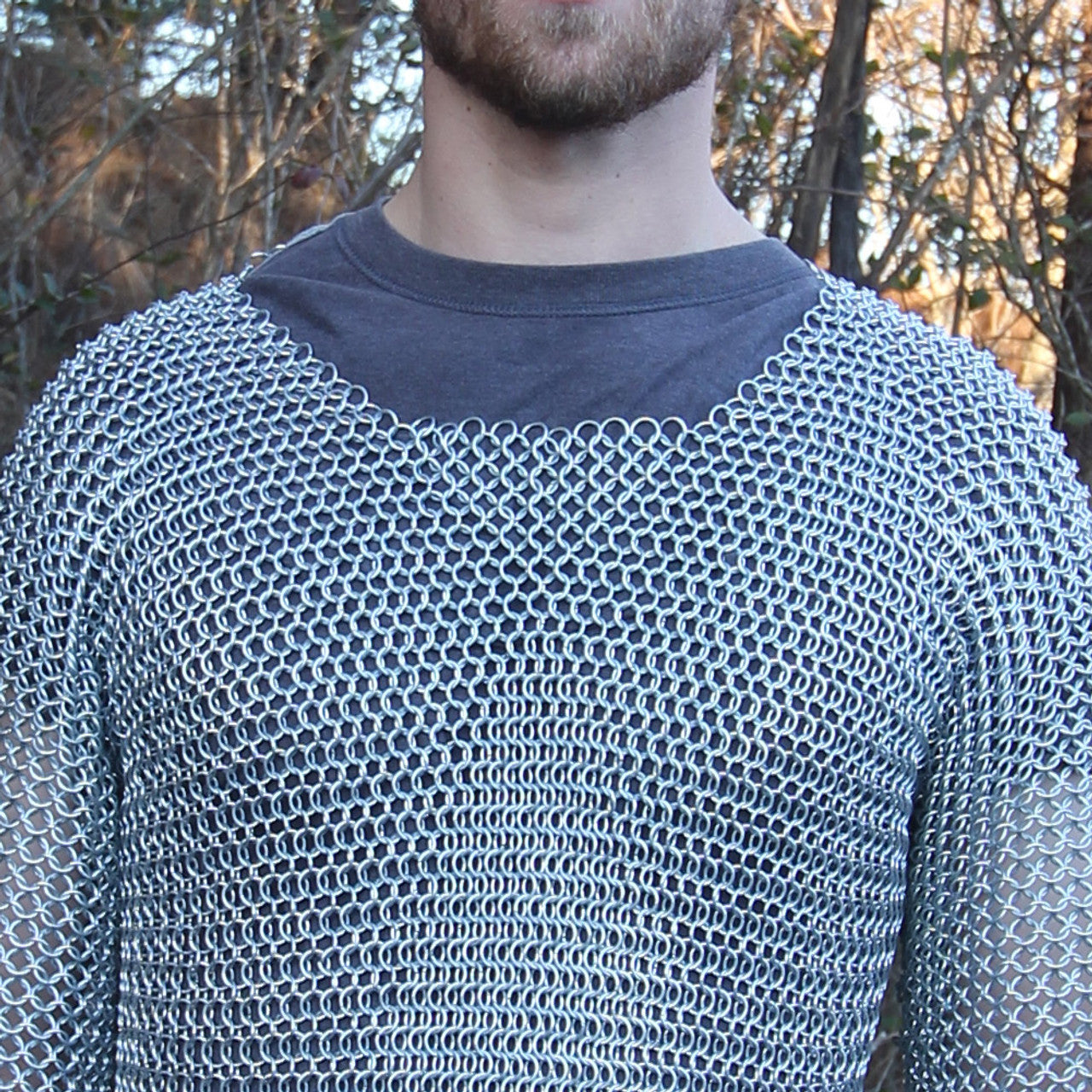 Medieval Knights Full Sleeve Hauberk Chainmail Large Medieval armor - Tophatter Daily Deals