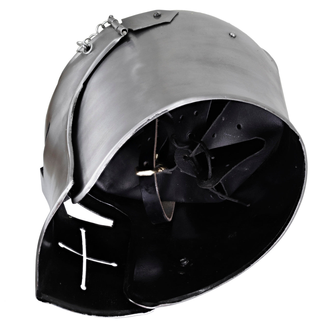 Medieval Marvel Italian Inspired Visored Barbuta Helmet historical period - Tophatter Daily Deals