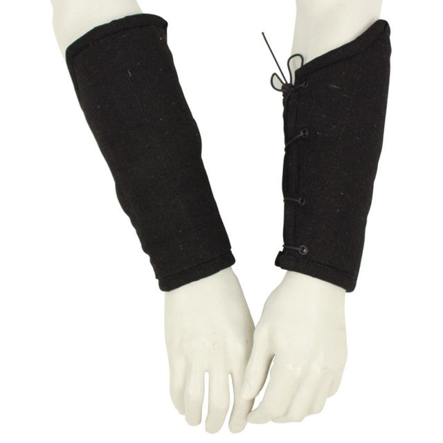 Medieval Padded Cloth Bracers Black historical period - Tophatter Daily Deals