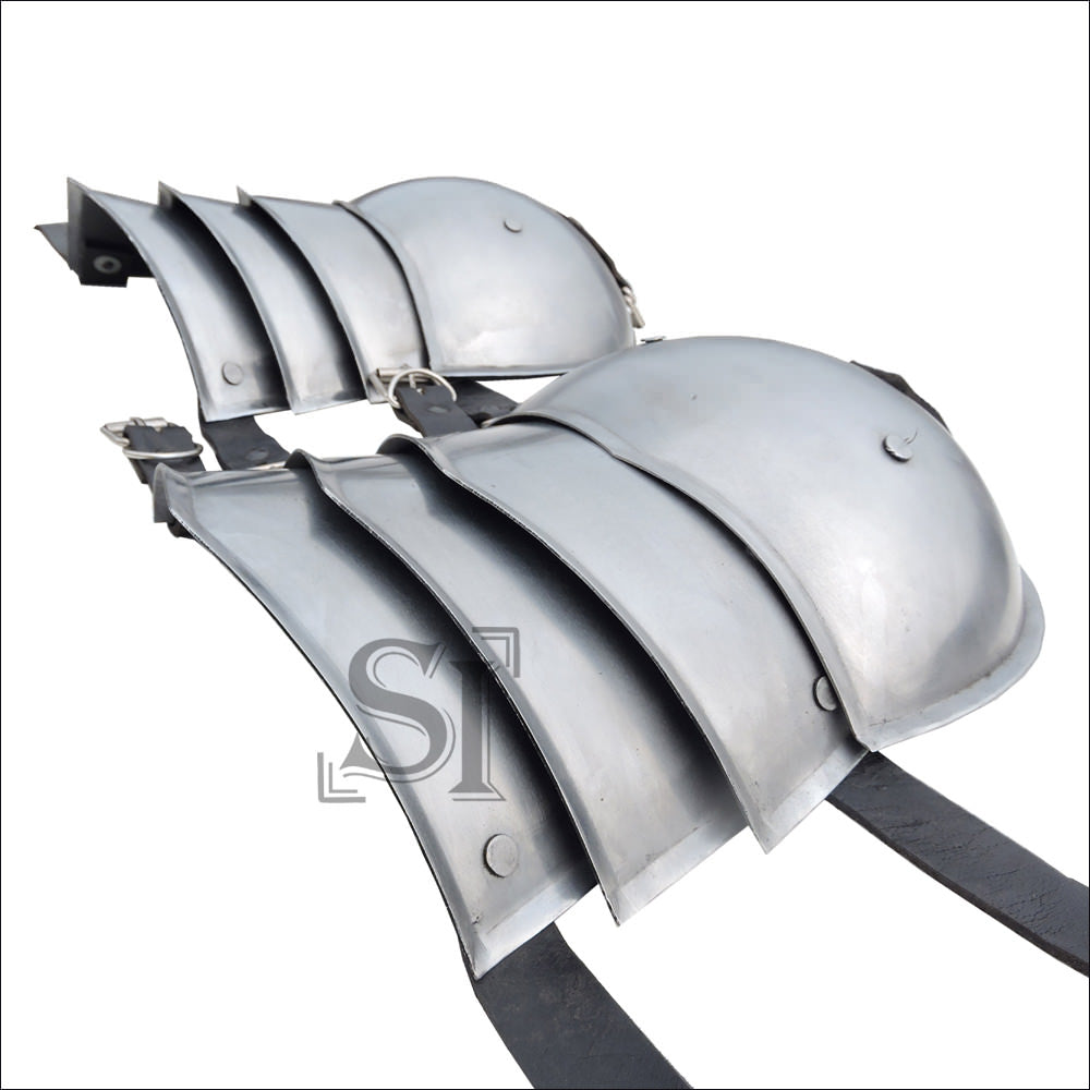 Medieval Steel Pauldrons - Tophatter's Guns'N'Weapons Store - FREE SHIPPING Collectible Weapons - Tophatter Daily Deals