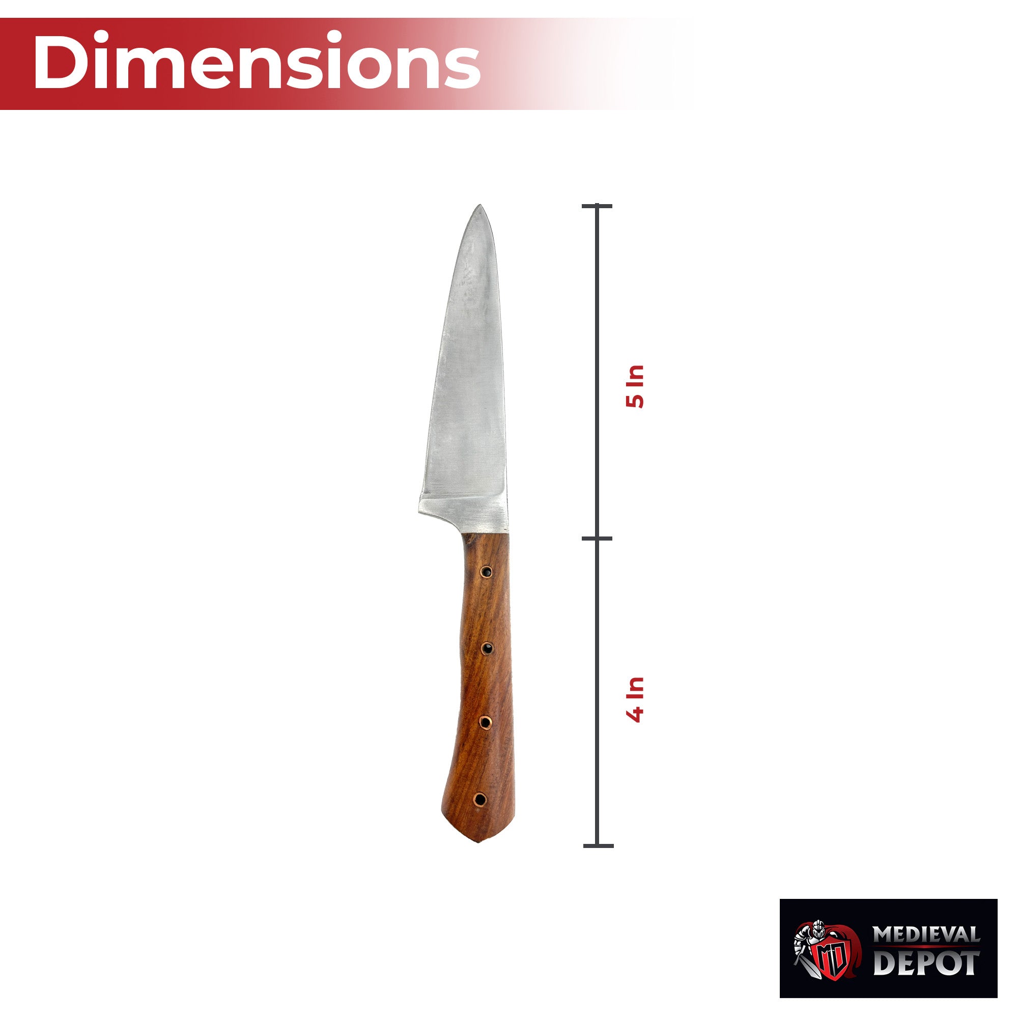 Medieval Smoke Kitchen Cartouche Full Tang Knife Kitchen Knife - Tophatter Daily Deals