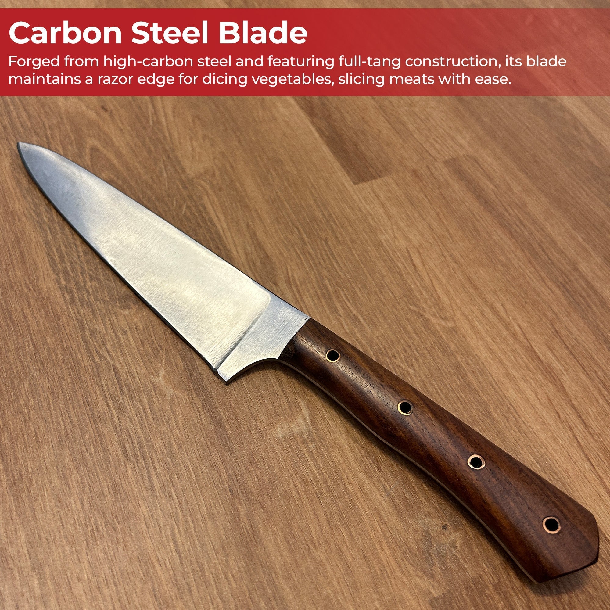 Medieval Smoke Kitchen Cartouche Full Tang Knife Kitchen Knife - Tophatter Daily Deals