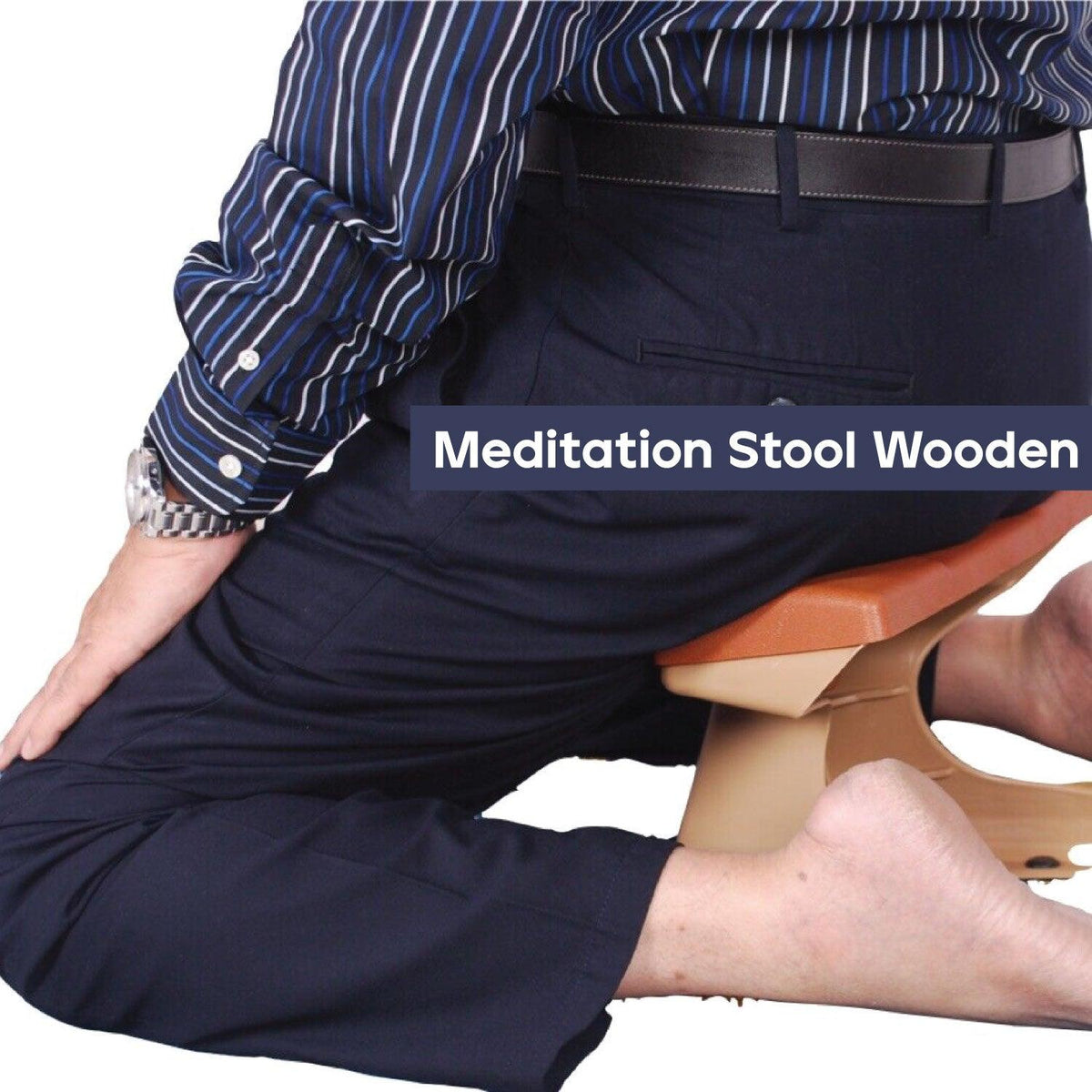 Meditation Stool Folding - Meditation Bench Folding Bamboo Yoga Stool Foldable Bench for Deep Meditation Yoga - Tophatter Daily Deals