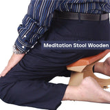 Meditation Stool Folding - Meditation Bench Folding Bamboo Yoga Stool Foldable Bench for Deep Meditation Yoga - Tophatter Daily Deals