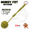 Monkey Fist Self Defense Survival Keychain Paracord - Assorted Colors Lime Green - Medium (short) SD-KeyChain - Tophatter Daily Deals