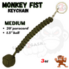 Monkey Fist Self Defense Survival Keychain Paracord - Assorted Colors Olive Green - Medium (long) SD-KeyChain - Tophatter Daily Deals