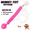 Monkey Fist Self Defense Survival Keychain Paracord - Assorted Colors Pink and White - Medium (long) SD-KeyChain - Tophatter Daily Deals