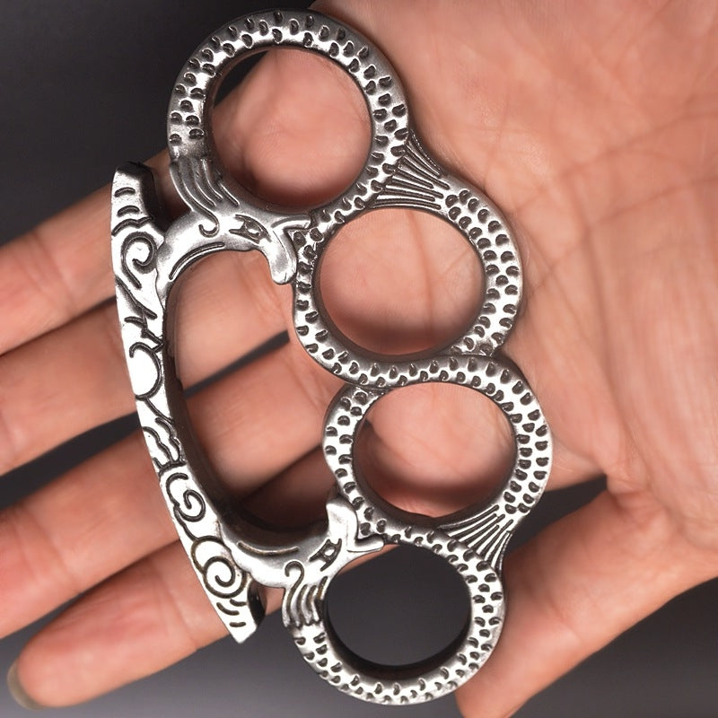 Medusa - Solid Brass Knuckles Duster For Self Defense Window Breaker EDC Supplies - Tophatter Daily Deals