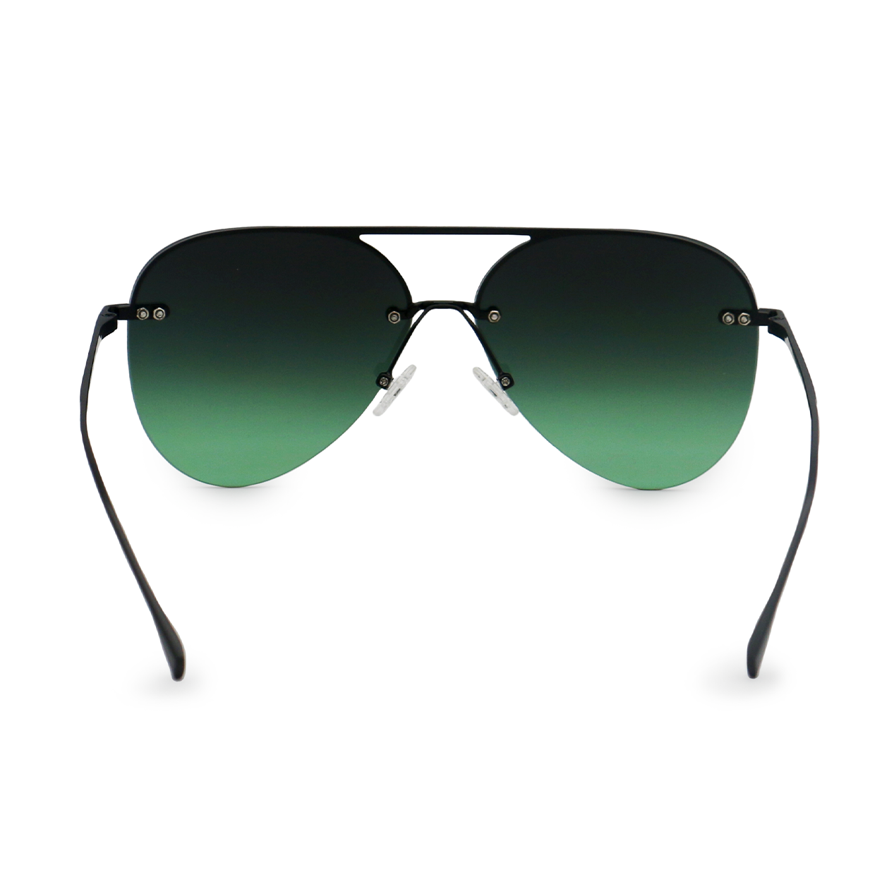 TopFoxx Smaller Megan 2 - Dark Green Metal Aviator Sunglasses Sunglasses - Tophatter Daily Deals