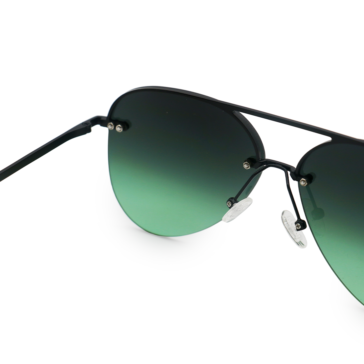 TopFoxx Smaller Megan 2 - Dark Green Metal Aviator Sunglasses Sunglasses - Tophatter Daily Deals
