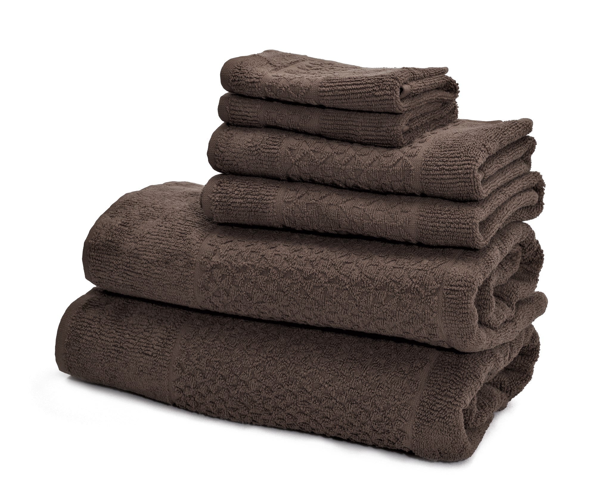 Mei-Tal Turkish Cotton Jacquard Towel Set of 6 Bath Towel - Tophatter Daily Deals