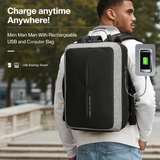 BLACK Men's backpack rechargeable usb computer bag 0 - Tophatter Daily Deals