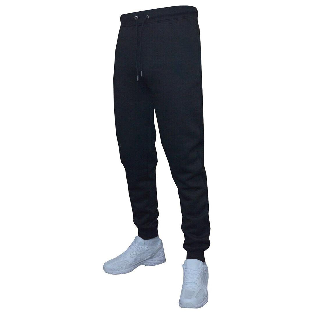Mens Slim Leg Joggers - Mens Slim Fit Jogging Bottoms Plain Skinny Track Sweat Pants Zip Pockets Grey Clothing - Tophatter Daily Deals