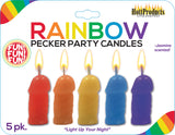 Rainbow Pecker Party Candles Set of 5 Fun Adult Birthday Candles > Candles > Novelty - Tophatter Daily Deals